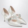 ROGER VIVIER Mary Jane Dorsay Efflorescence in Light Blue Satin