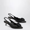 ROGER VIVIER Rose Vivier Slingback Pumps in Black Leather