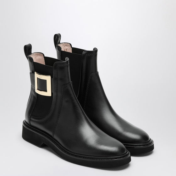 ROGER VIVIER Black Viv Rangers low boots