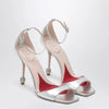 ROGER VIVIER Silver sandal with jewelled heel