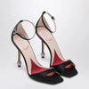 ROGER VIVIER Black sandal with jewelled heel