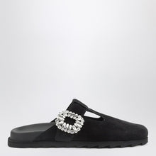  ROGER VIVIER Black suede Mule Slidy Viv