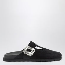  ROGER VIVIER Black suede Mule Slidy Viv