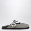ROGER VIVIER Slidy Viv Mules in suede clay-coloured