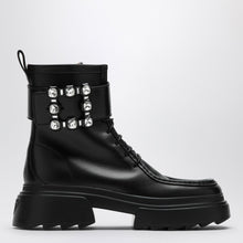  ROGER VIVIER Black leather lace-up boot