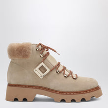  ROGER VIVIER Viv'' Rangers Truck Booties in suede beige