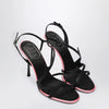 ROGER VIVIER Black satin heeled sandals