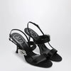 ROGER VIVIER Black satin Efflorescence sandals