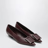 ROGER VIVIER Gommettine ballerina in mosto-coloured leather