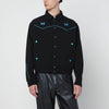 Needles Black shirt with light-blue embroidery