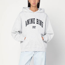  ANINE BING Light grey hooded sweatshirt