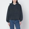 ANINE BING Black washed hoodie with distressing