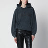 ANINE BING Black washed hoodie with distressing