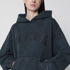ANINE BING Black washed hoodie with distressing