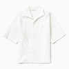1989 STUDIO Wihite striped Bowling shirt