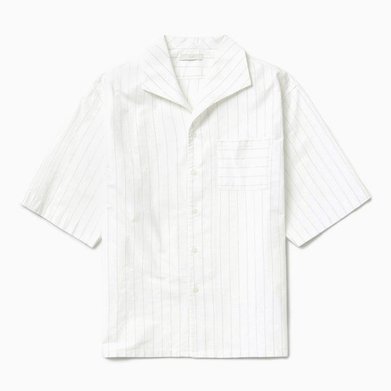 1989 STUDIO Wihite striped Bowling shirt