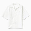1989 STUDIO Wihite striped Bowling shirt