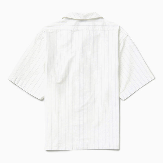 1989 STUDIO Wihite striped Bowling shirt