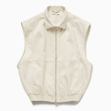  1989 STUDIO Light cream gabardine zip up vest