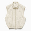 1989 STUDIO Light cream gabardine zip up vest