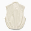 1989 STUDIO Light cream gabardine zip up vest