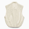 1989 STUDIO Light cream gabardine zip up vest