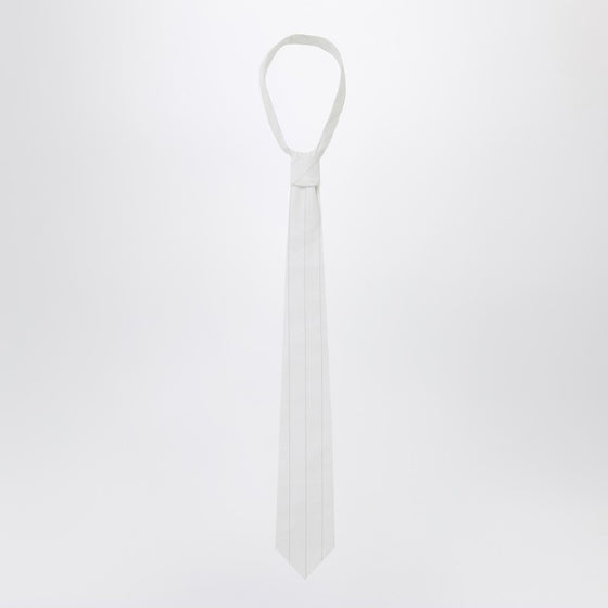 1989 STUDIO White striped tie
