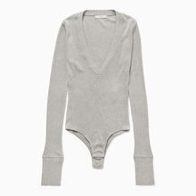  1989 STUDIO Light grey Waffle body V-neck