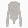 1989 STUDIO Light grey Waffle body V-neck