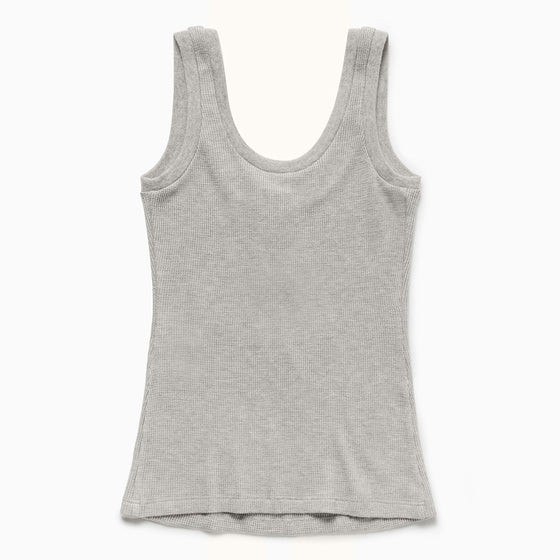 1989 STUDIO Light grey Waffle tank top