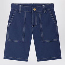  Bonpoint Blue Elzo shorts in organic cotton
