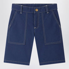  Bonpoint Blue Elzo shorts in organic cotton