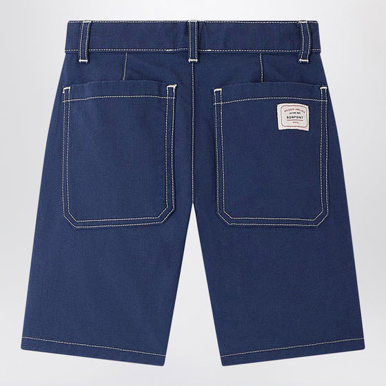 Bonpoint Blue Elzo shorts in organic cotton