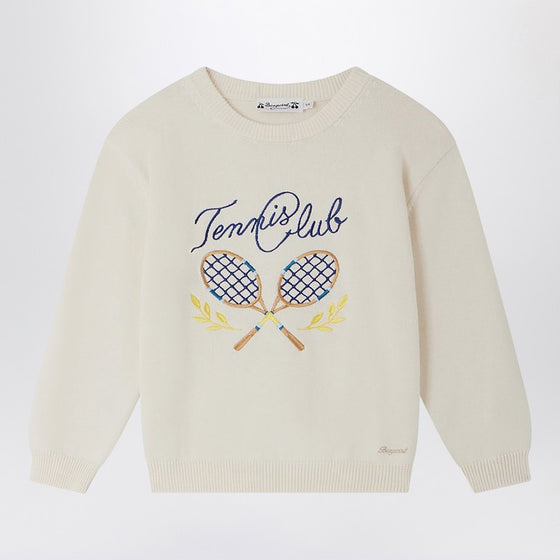 Bonpoint Écru Elvir sweater in cotton and cashmere