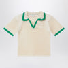 Bonpoint Elanita sweater in ivory/green