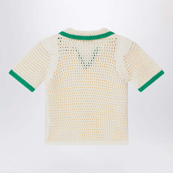 Bonpoint Elanita sweater in ivory/green