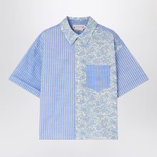  Bonpoint Elyas patchwork light blue shirt