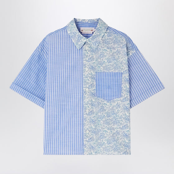 Bonpoint Elyas patchwork light blue shirt