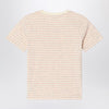 Bonpoint Thida T-shirt pink striped in cotton blend