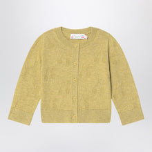  Bonpoint Pistachio green cardigan in wool and cotton