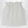 Bonpoint Elvia dress white/blue striped with bows