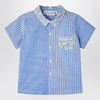 Bonpoint Fredy patchwork light blue shirt