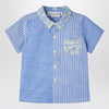 Bonpoint Fredy patchwork light blue shirt