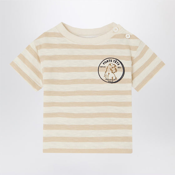 Bonpoint Gaye beige striped T-shirt