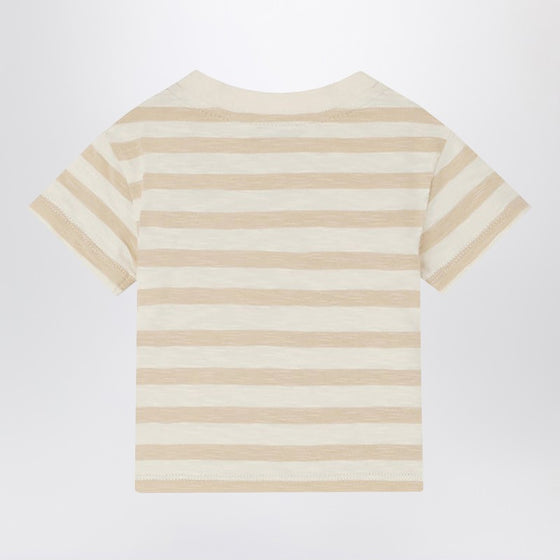 Bonpoint Gaye beige striped T-shirt