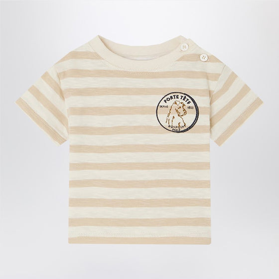 Bonpoint Gaye beige striped T-shirt