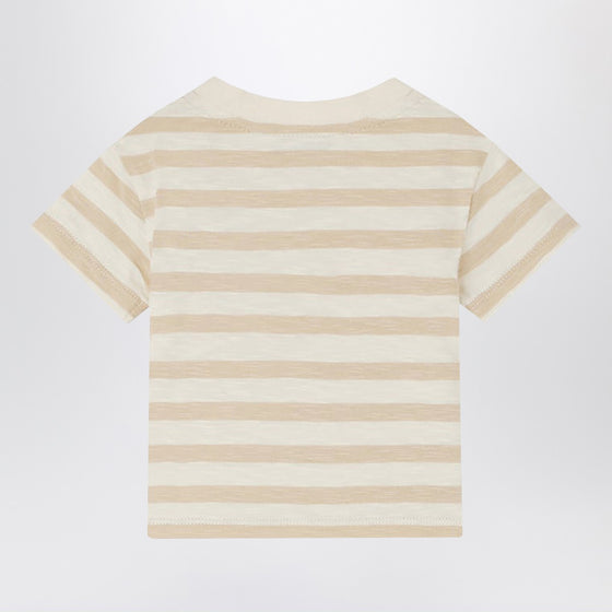 Bonpoint Gaye beige striped T-shirt