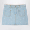 Bonpoint Tison denim skirt with jacquard cherries