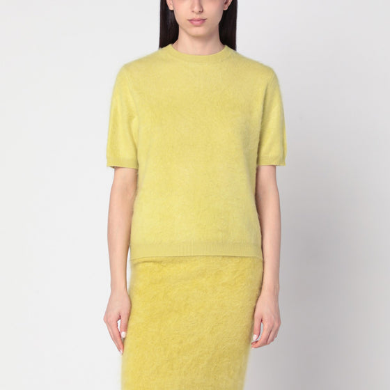 Soft Goat Lime-coloured brushed cashmere sweater