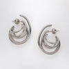PANCONESI Circular earrings in silver tone